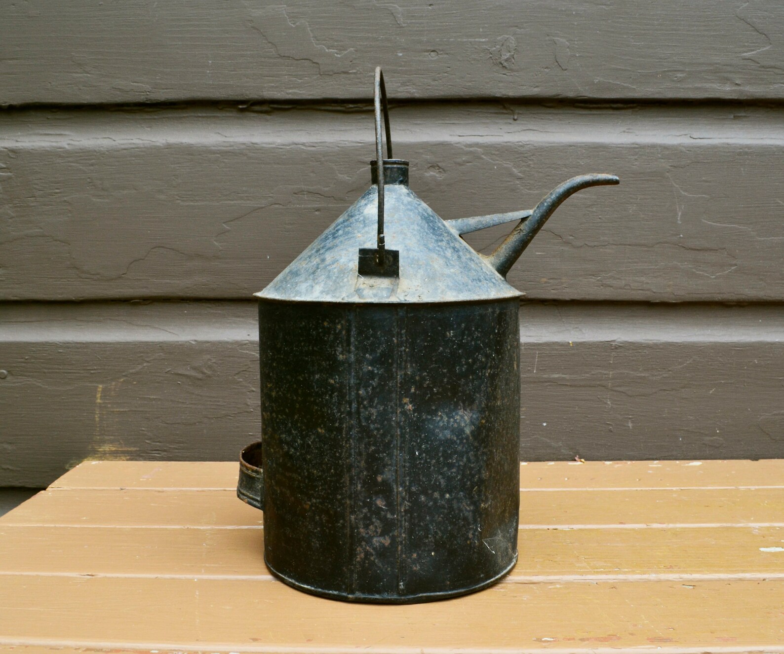 Tin Oil Lamp Pitcher Antique Oil Lamp Filler Can Kerosene Etsy