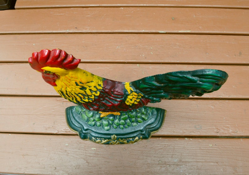 Download Large Rooster Doorstop Cast Iron Rooster Door Stop Iron | Etsy