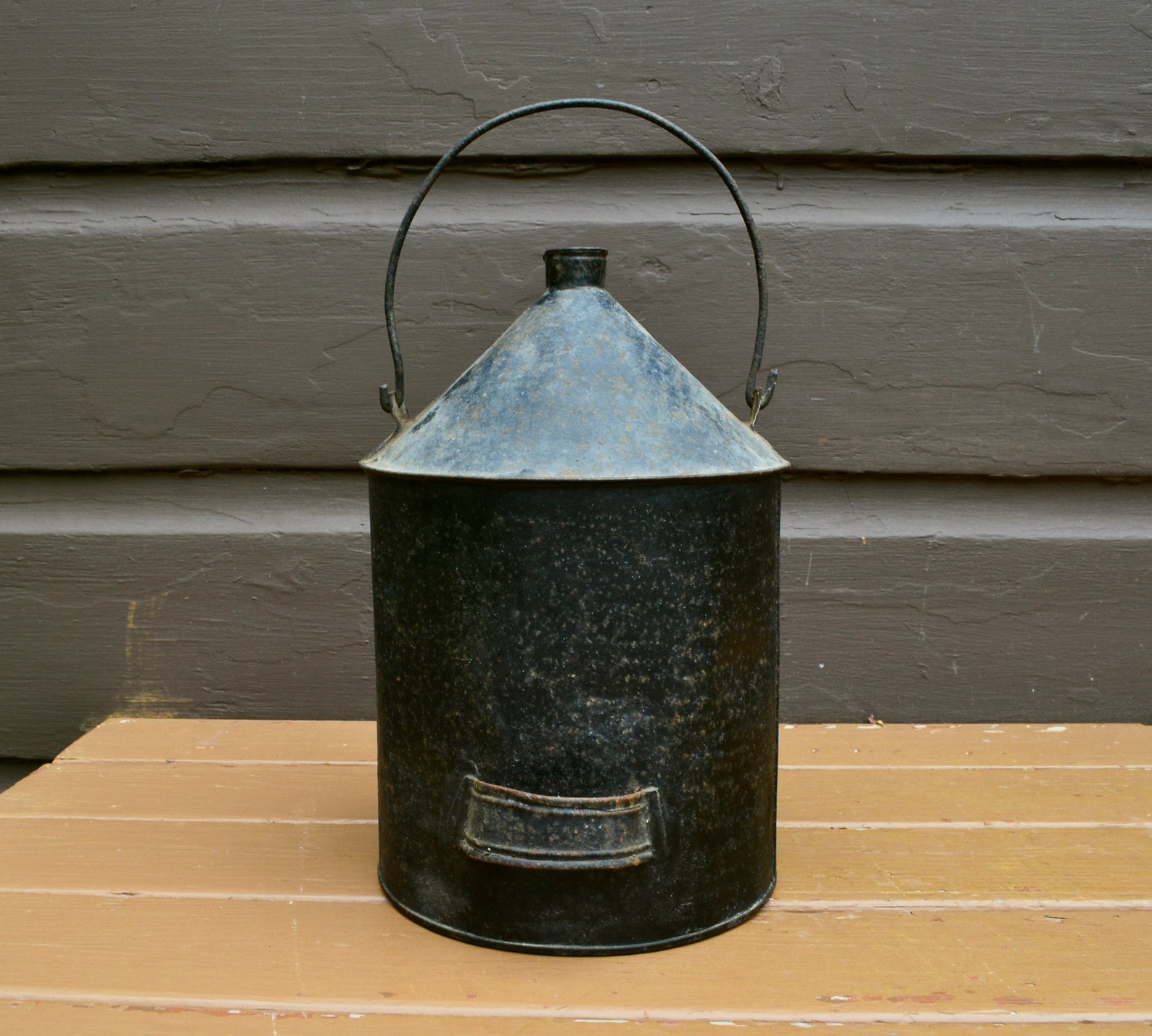 Tin Oil Lamp Pitcher Antique Oil Lamp Filler Can Kerosene Etsy