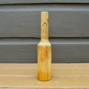 Rustic Wood Masher, Antique Wooden Kitchen Masher, Primitive Pestle