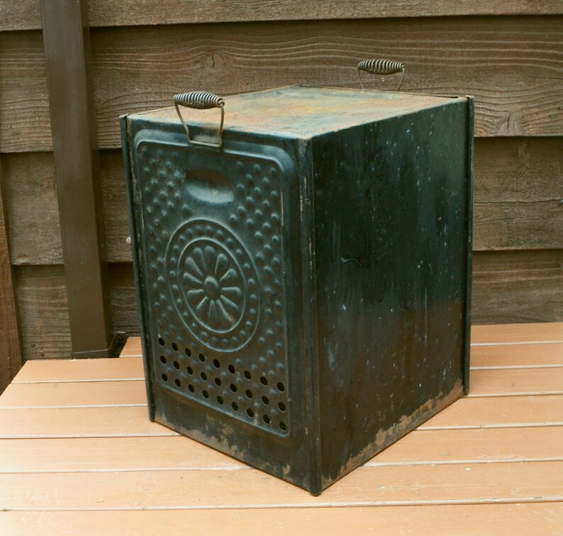 Camp Oven Vintage Perfection Camp Oven Tin Stove Top Warming Etsy