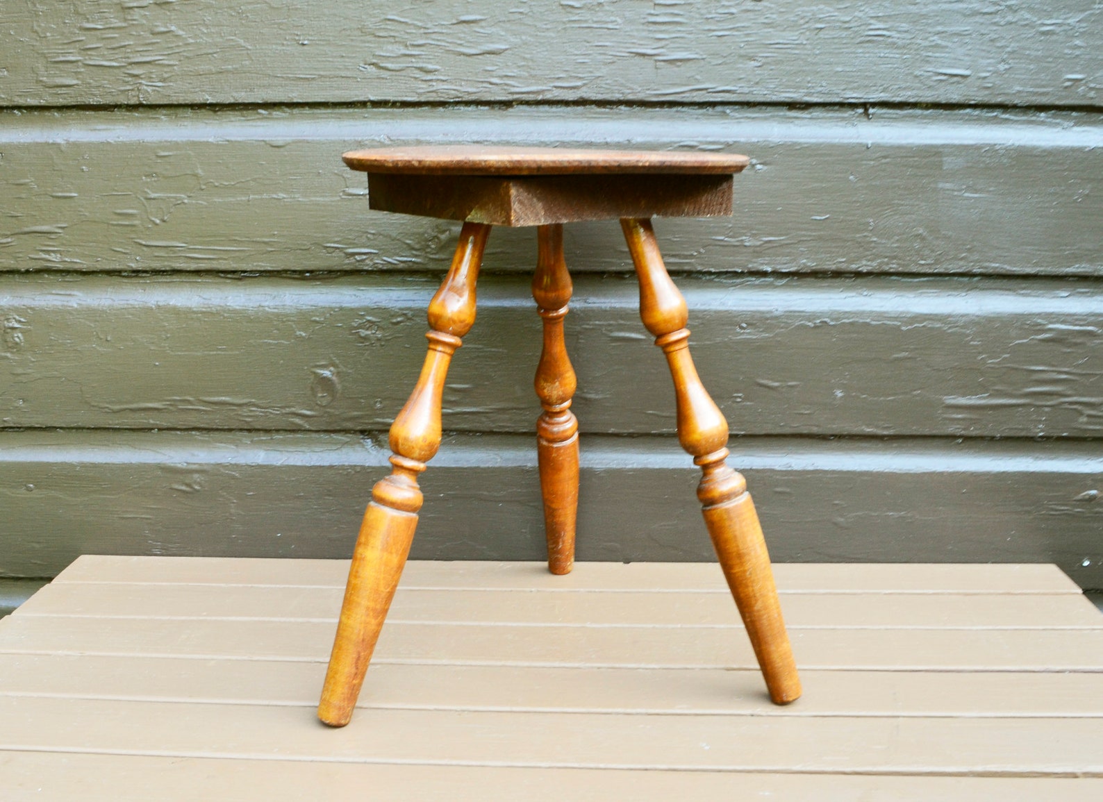 Wood Plant Stand Vintage Wooden Plant Stand 3 Leg Table - Etsy