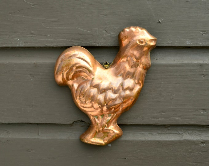 Copper Rooster Mold Pan Vintage Copper Bread Mold Chicken Etsy
