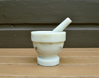 Stone Mortar and Pestle, Vintage Marble Mortar
