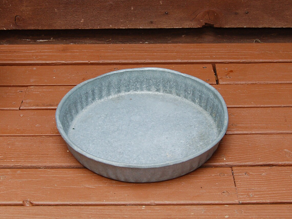 Galvanized Water Pan Plant Tray Chicken Watering Pan Etsy
