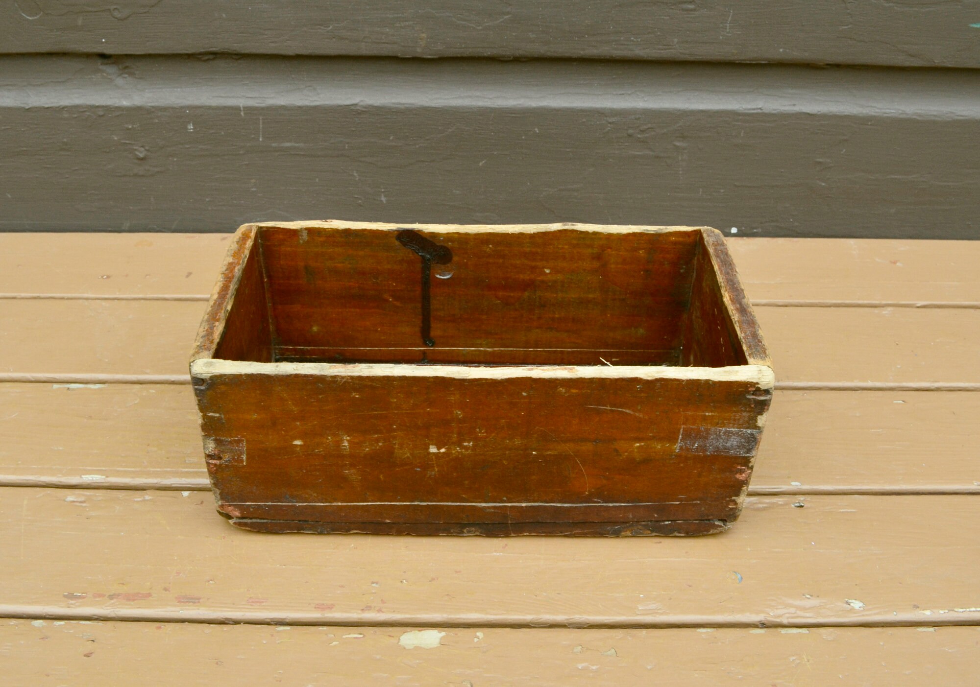 Small Wooden Box Antique Wood Storage Box Old Rustic Box Etsy