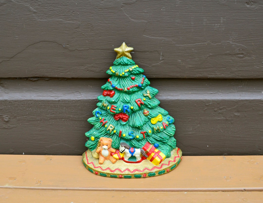 Cast Iron Christmas Tree Door Stop, Vintage Christmas Tree Doorstop Etsy
