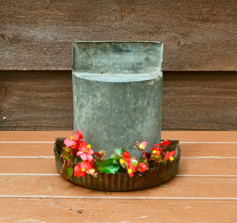 Galvanized Chick Water Box Vintage Chicken Water Feeder Etsy