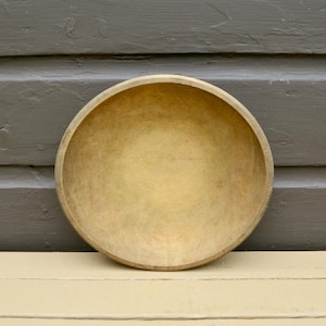 Large Dough Bowl, Antique 12 3/4&quot; Wood Bowl, Turned Maple Bowl