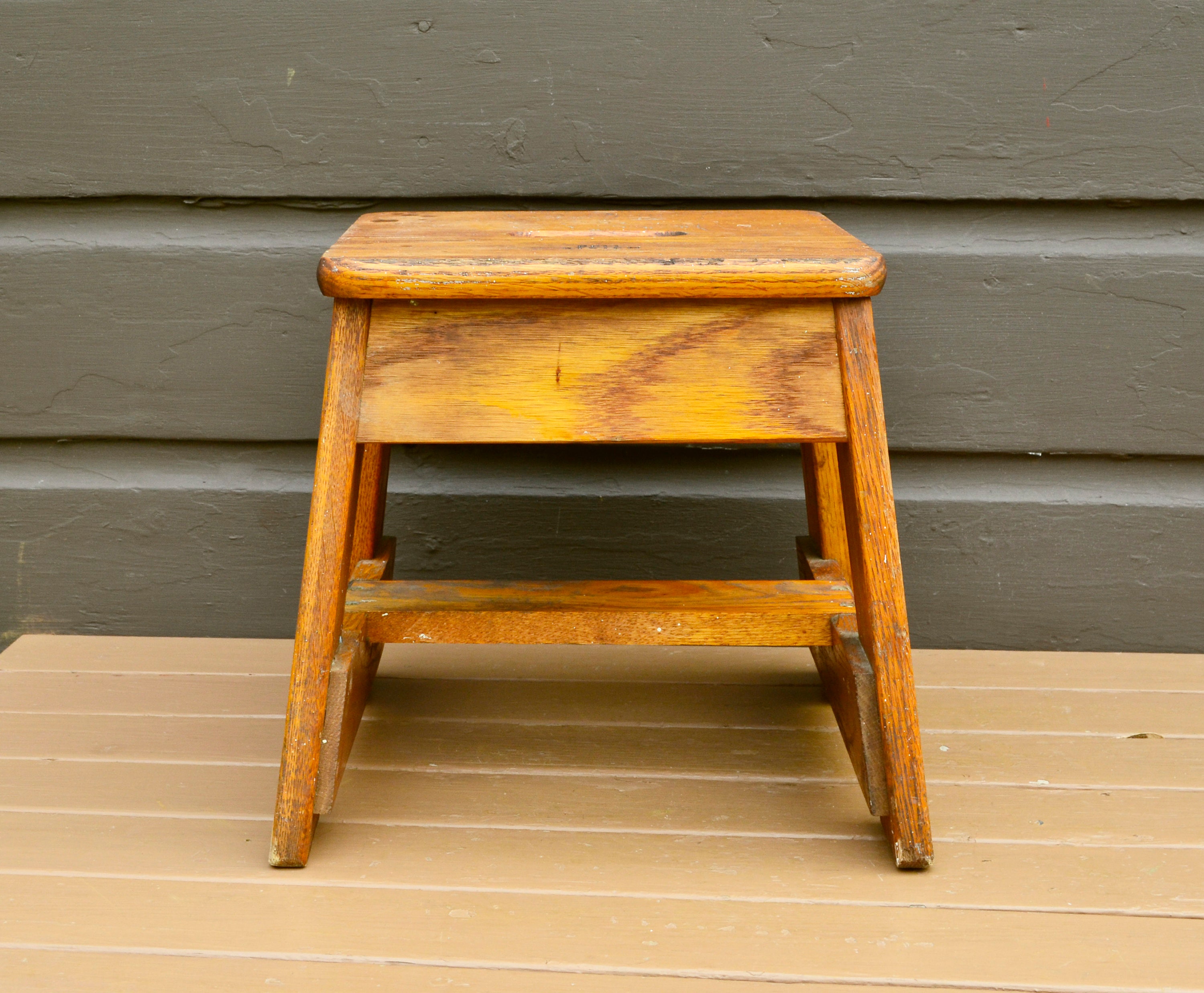 アンティーク雑貨 bell system stool antique Bell Systems Oak Stool, Vintage Lineman Stool, Bell Telephone Oak