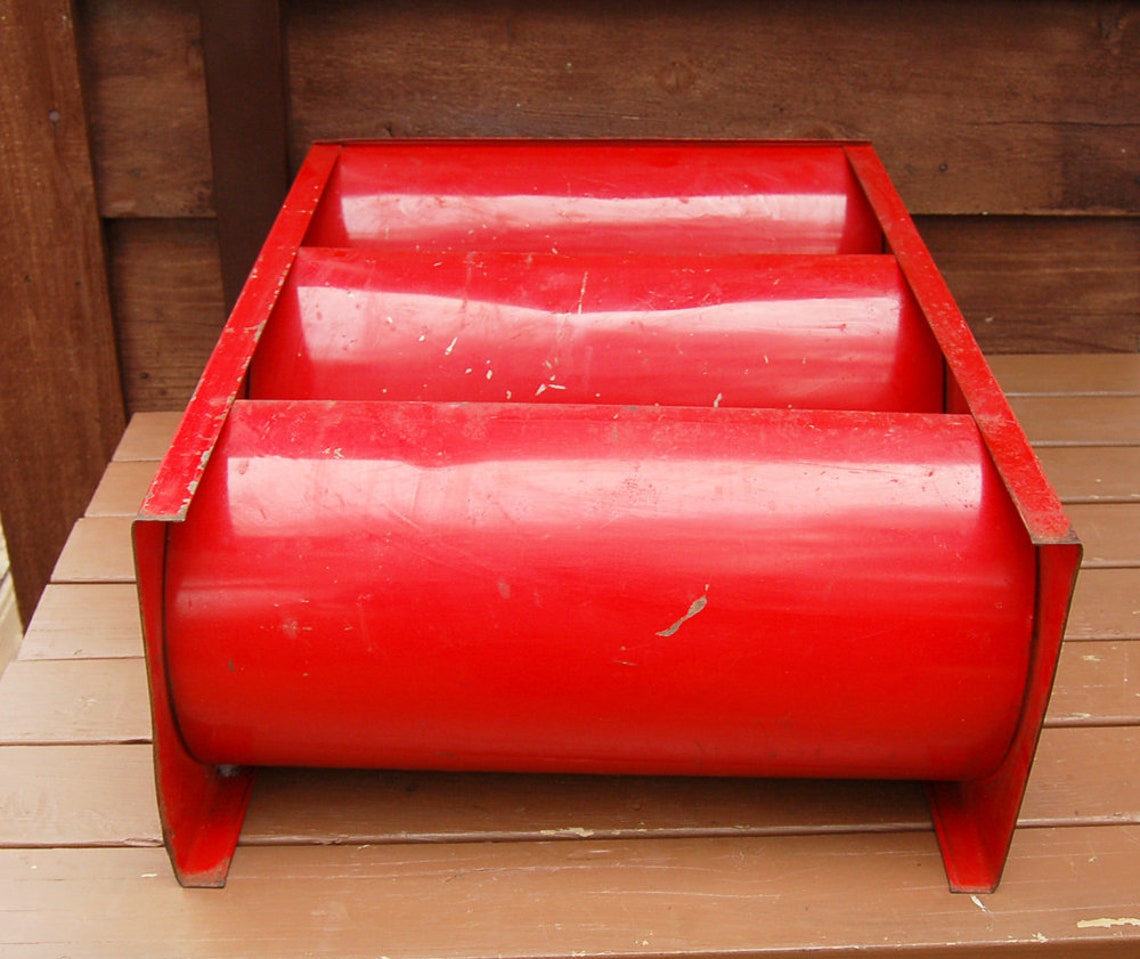 Antique Red Metal Vegetable Bin Pantry Veggie and Fruit Bin Etsy