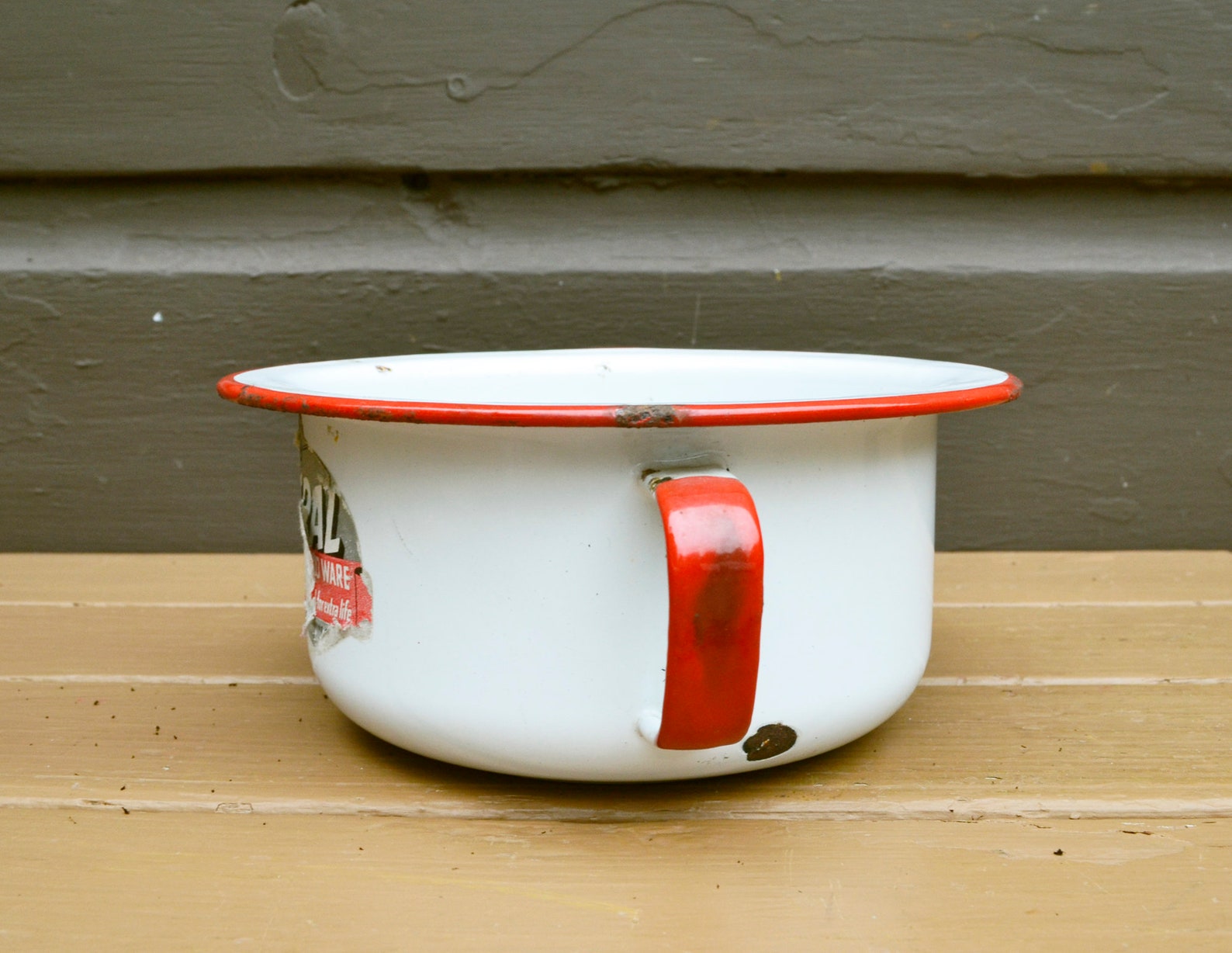 Enamel Chamber Pot Vintage Federal Enamel Chamber Pot Enamel Etsy