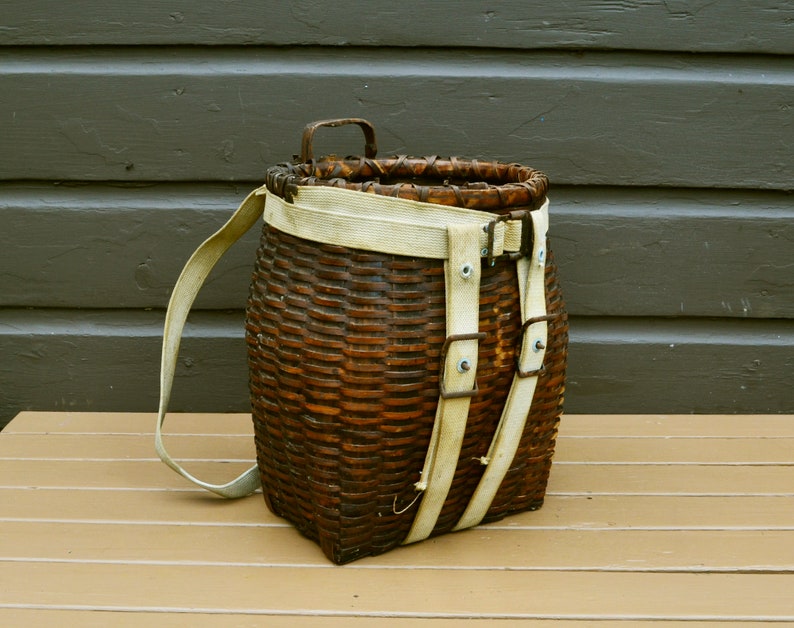 Ash Pack Basket Antique Youth Sized Camp Pack Ash Wood Etsy