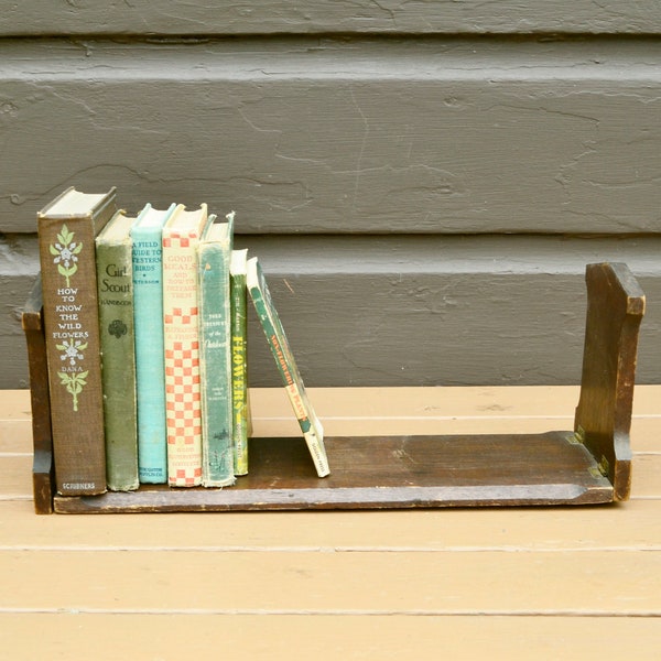 Art Deco Folding Wood Book Rack, Vintage Decorative Book Stand, Travelers Book Rack