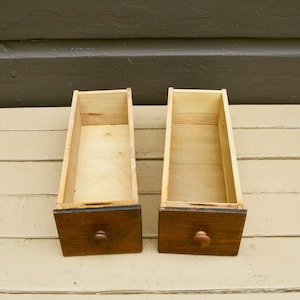 Pair Sewing Machine Drawers, Vintage Wood Drawers, Drawer Boxes
