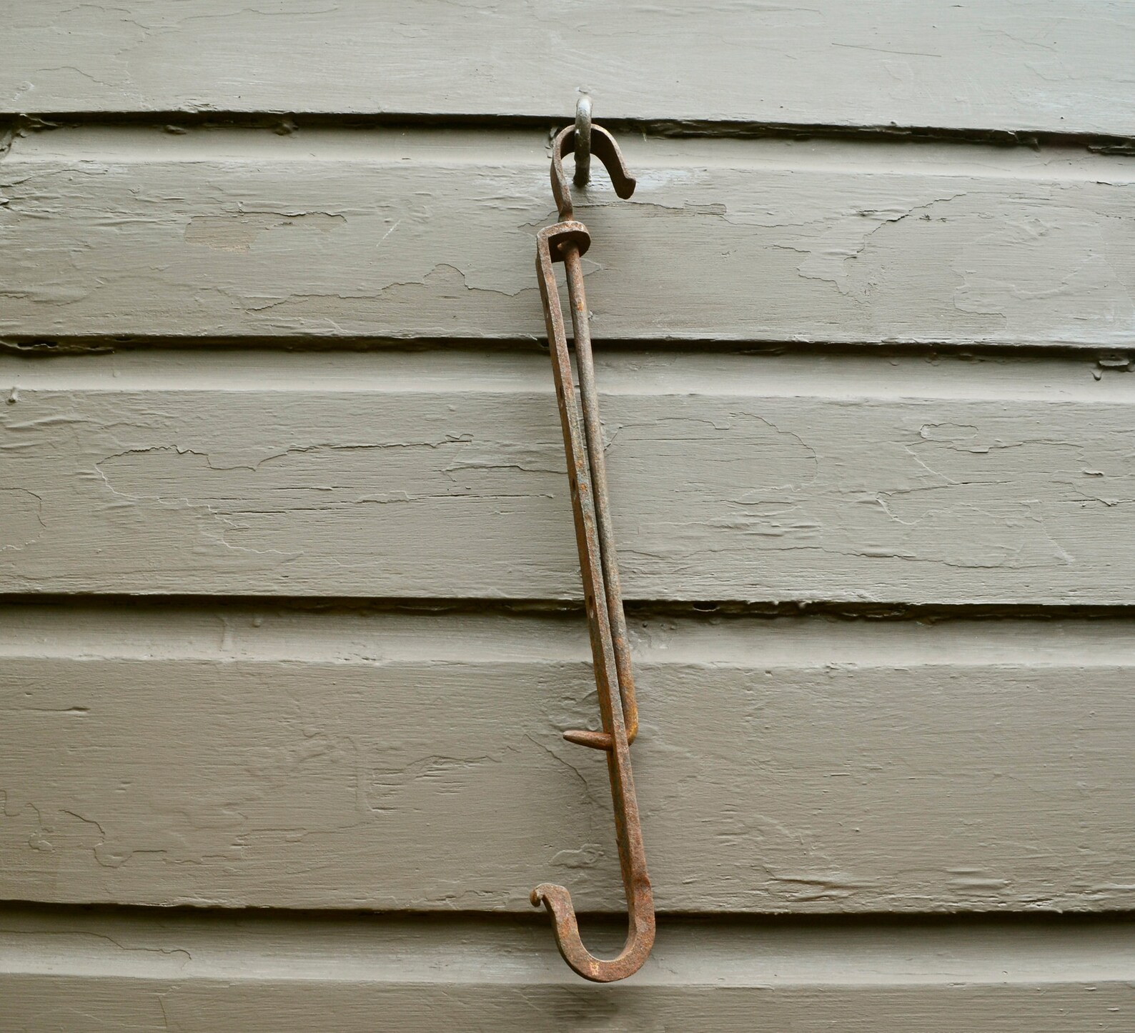 Antique Wrought Iron Fireplace Crane Hook Hearth Trammel Etsy