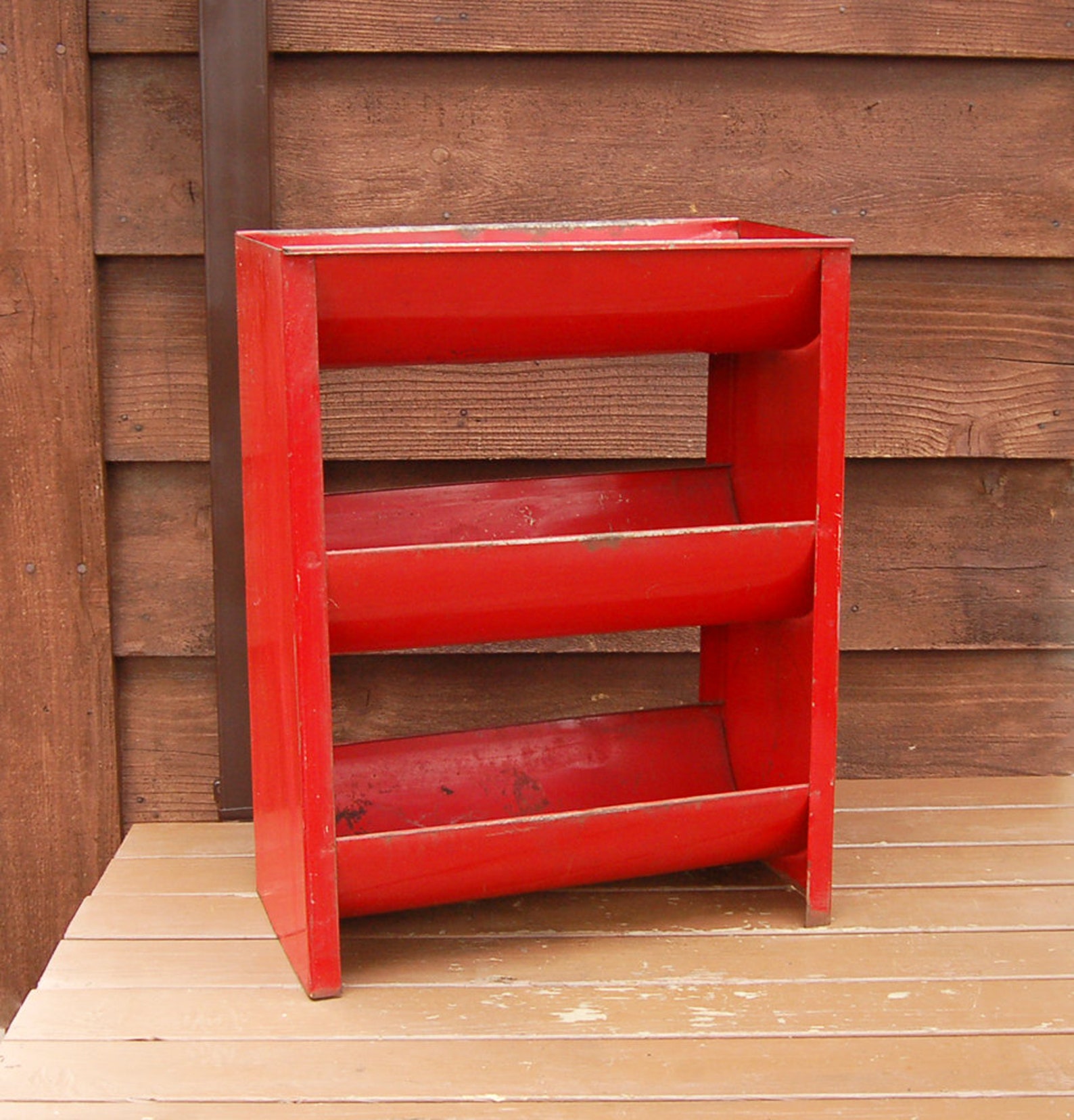 Antique Red Metal Vegetable Bin Pantry Veggie and Fruit Bin Etsy