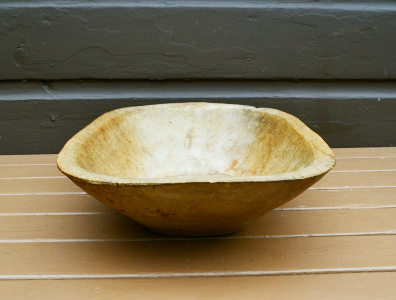 Antique Poplar Biscuit Bowl American Dough Bowl Primitive Etsy