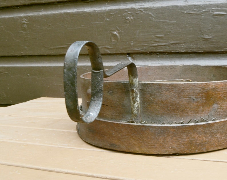 Round Wooden Coal Sifter Coal Sieve Vintage Bentwood & Wire Etsy