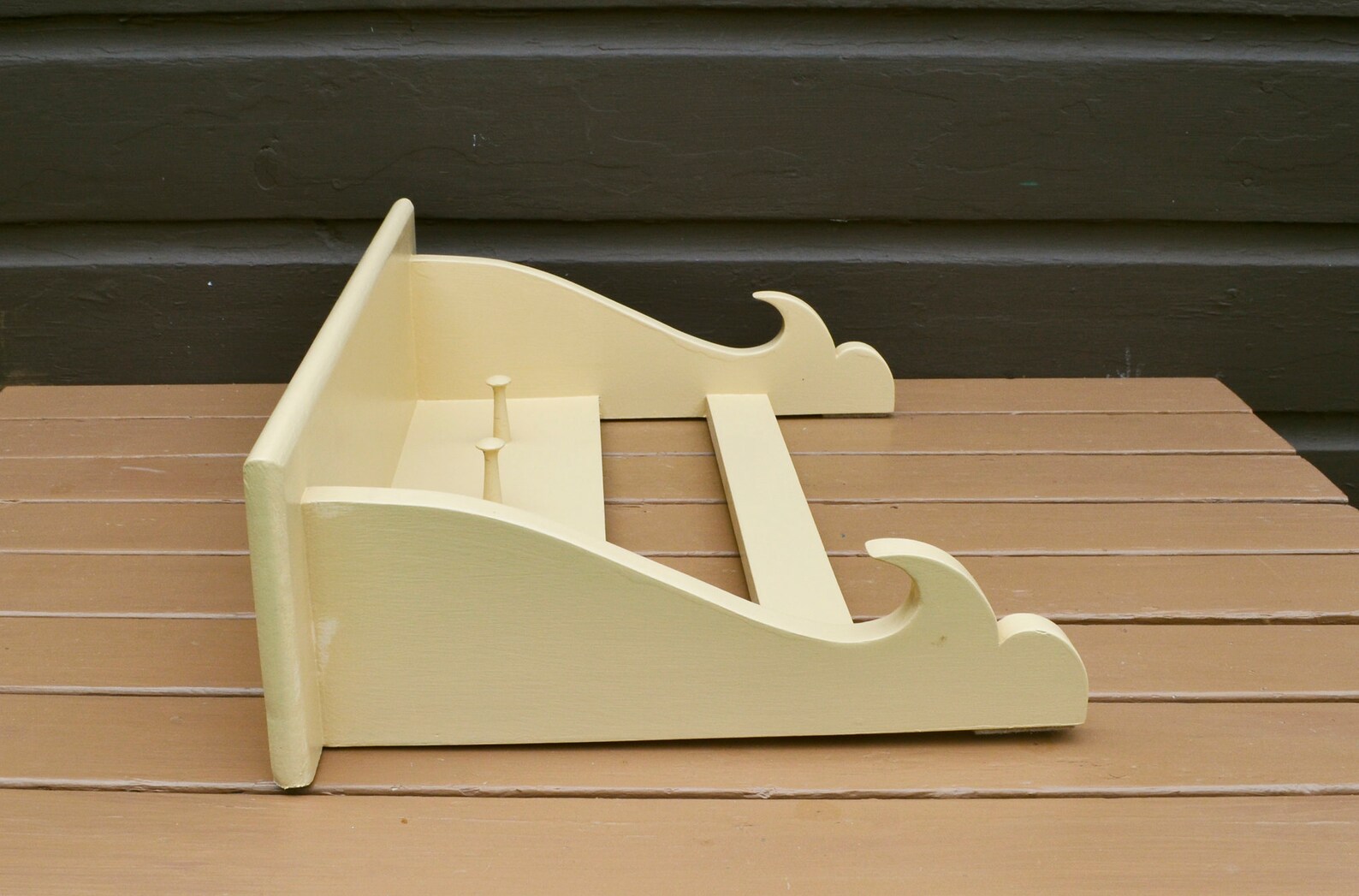 Estante de pared con clavijas estante de pared de madera | Etsy