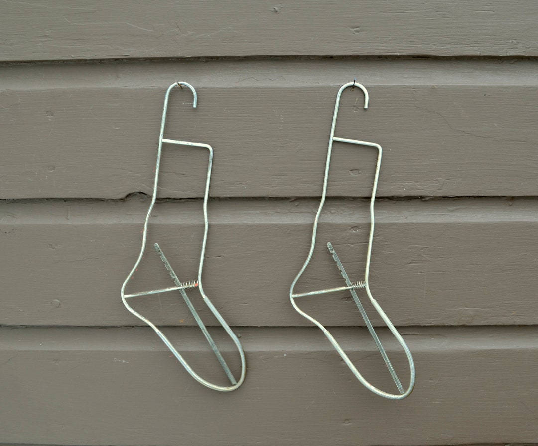 Wire Wool Sock Stretchers, Set of Two Antique Adjustable Sock Dryers Etsy