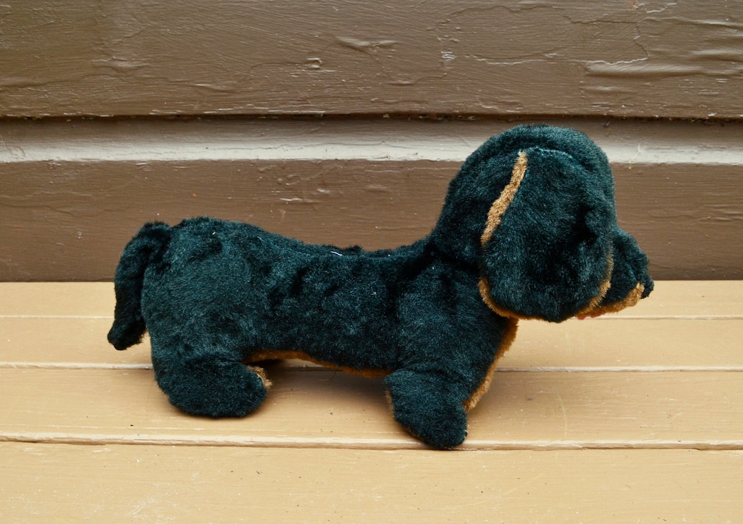 Plush Black Dog, Vintage Mohair Dog Toy, Old Toy Dachshund Puppy Etsy