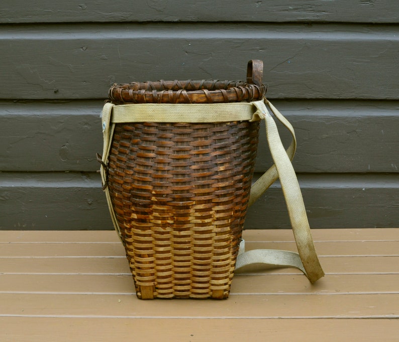 Ash Pack Basket Antique Youth Sized Camp Pack Ash Wood Etsy