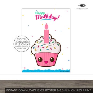 Pin The Cupcake, Birthday Party Game, Girls Party Game, Printable Pin The Tail, Girls Party Game, Party Favours, Party Games