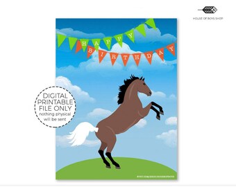 Pin The Tail On The Pony, Party, Pin The Tail, Birthday Games, Kid Games, Digital Download, Digital Games, Pin The Tail On The, Horse Party