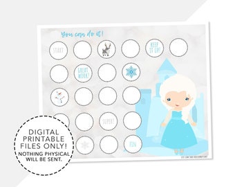 Princess Reward Chart, Princess Chart, Potty Chart, Chore Chart, Potty Training, Chart For Kids, Princess Printable, Download
