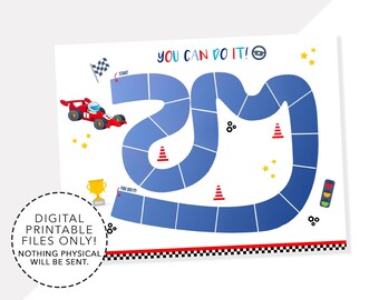Race Car Reward Chart, Kids Chore Chart (Digital Download)