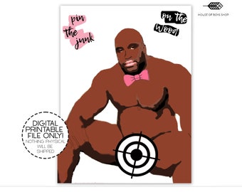 Barry Wood, Meme, Pin The Junk, Pin The Tail Game, Pin The Tail, Digital, Download, Printable, Bachelorette Party, Hens Party Game