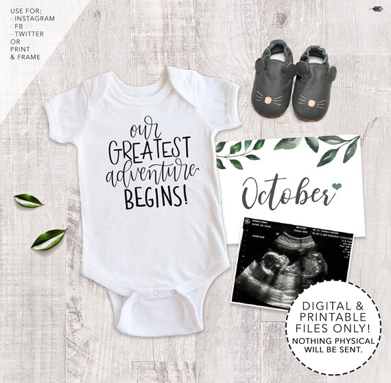 Our Greatest Adventure Pregnancy Announcement Pregnancy Flat Etsy