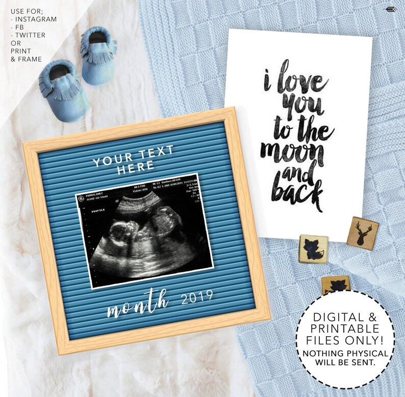 Download Custom Pregnancy Announcement Digital Social Media Baby Announcement Template Due Date Flat Lay Instagram Facebook Twitter Baby Boy Announcements Paper Party Supplies Lifepharmafze Com