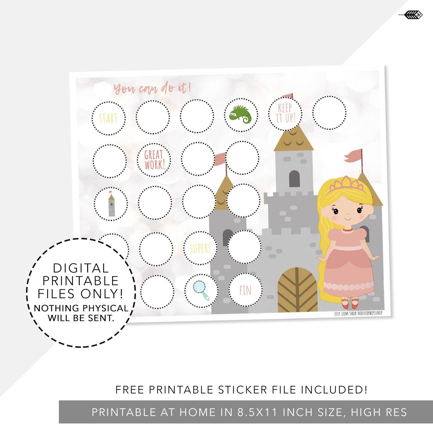 Princess Sticker Reward Chart