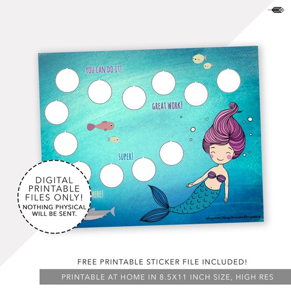 Mermaid Sticker Chart