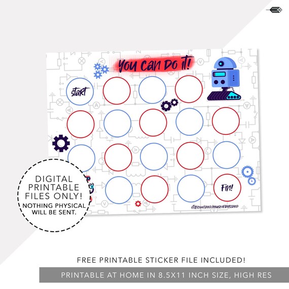 Robot Sticker Chart