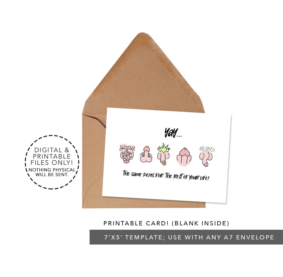 Same Penis Card, Printable Card, Penis Card, Same Penis for Life ...