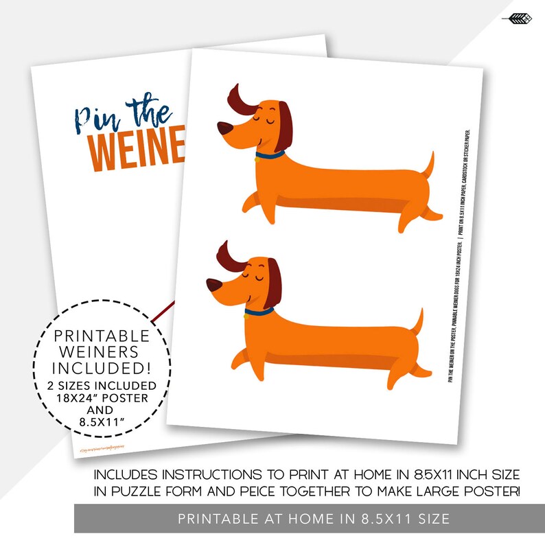 Custom Pin the Tail Party Game Pin the Weiner Pin the Tail Etsy