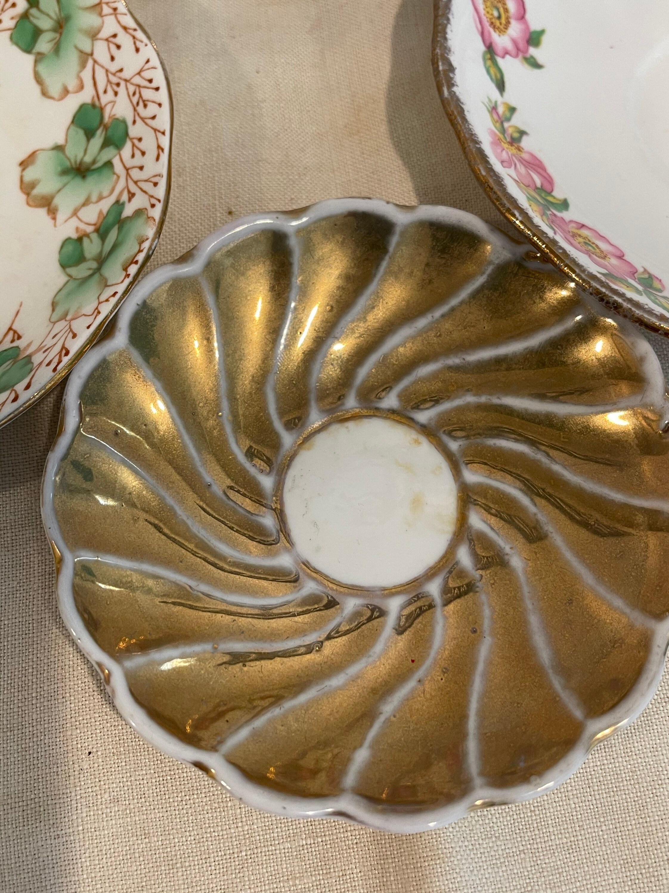 Collection Of 4 Bone China Porcelain Tea Plates Floral All Etsy