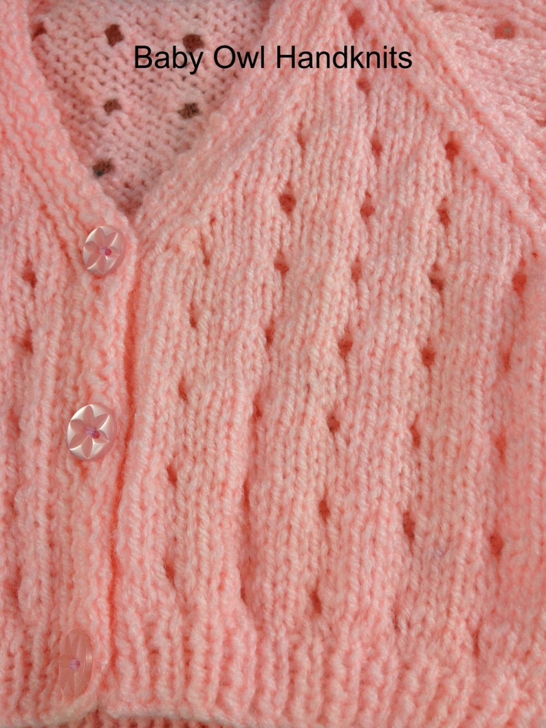 Hand Knitted Baby Cardigan Made to Order in Colours and Size Etsy UK