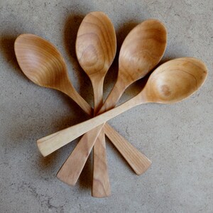 The Wooden Teaspoon in Maple, Dip or Garnish Serving Spoon, Oryoki Spoon, Thank-you Gift, Coffee or Tea Scoop, Sugar Spoon, Camp Spoon image 3