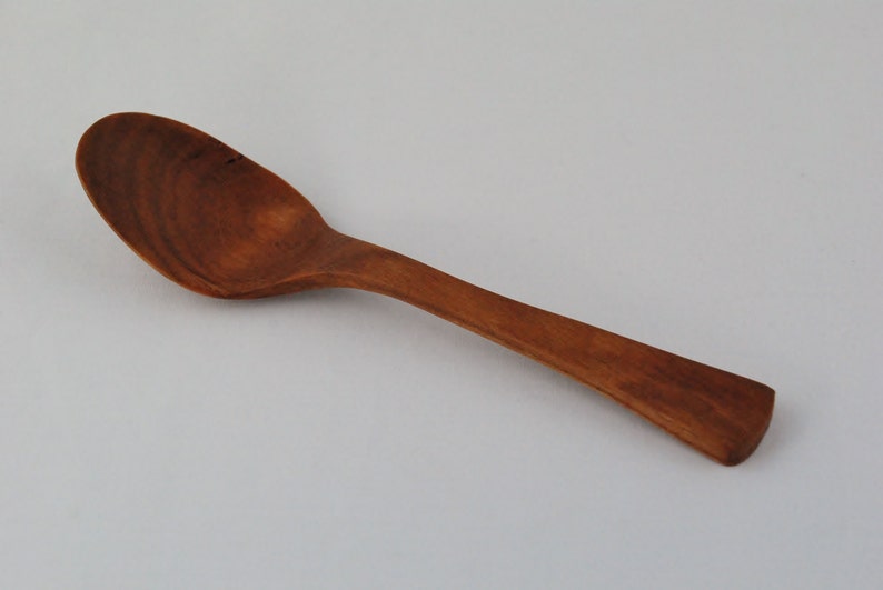 The Wooden Teaspoon in Cherry, Hospitality/Thank You Gift, Coffe or Tea Scoop, Dip Ladle, Oryoki Spoon, Backpacking Gift, Conversation Piece image 4