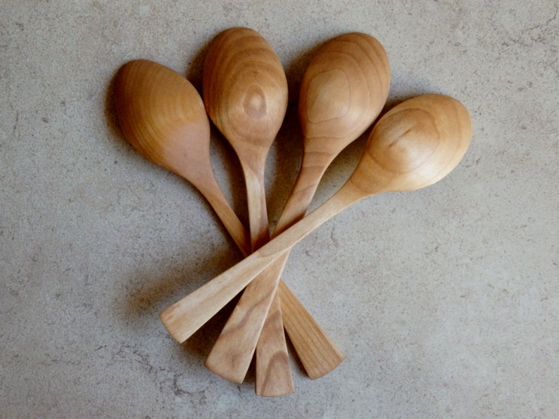 The Wooden Teaspoon in Maple, Dip or Garnish Serving Spoon, Oryoki Spoon, Thank-you Gift, Coffee or Tea Scoop, Sugar Spoon, Camp Spoon image 4