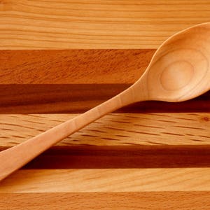 The Wooden Teaspoon in Maple, Dip or Garnish Serving Spoon, Oryoki Spoon, Thank-you Gift, Coffee or Tea Scoop, Sugar Spoon, Camp Spoon image 5