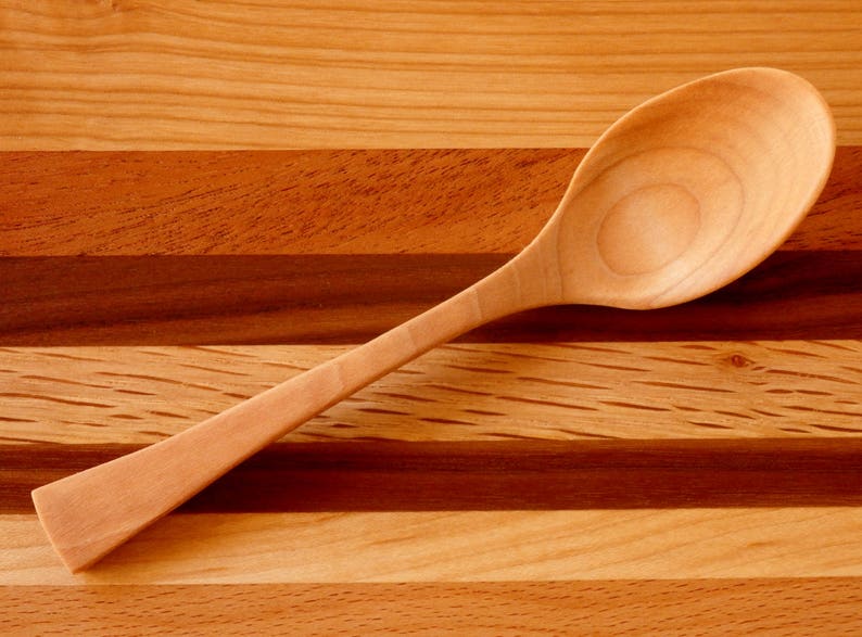 The Wooden Teaspoon in Maple, Dip or Garnish Serving Spoon, Oryoki Spoon, Thank-you Gift, Coffee or Tea Scoop, Sugar Spoon, Camp Spoon image 5