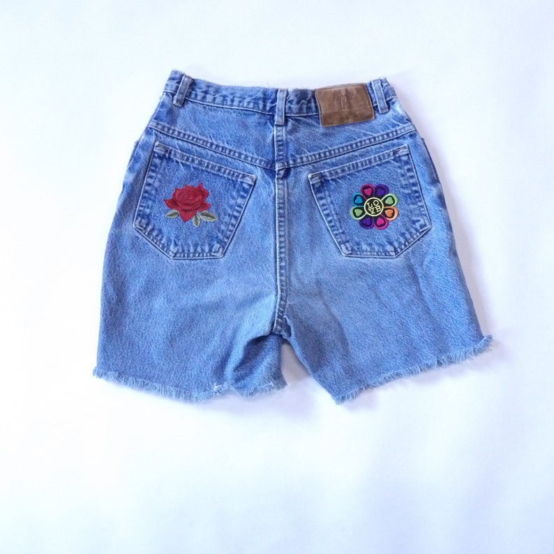 90s high waisted denim shorts