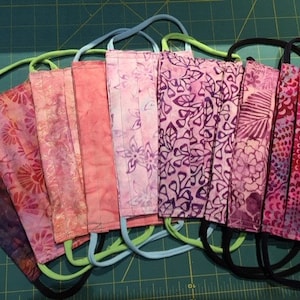 Re-usable Fabric Face Masks Lot of 5