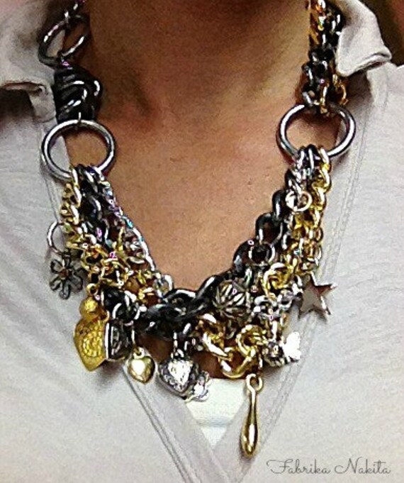 Items similar to handmade chain necklace on Etsy