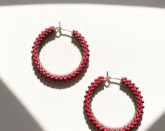 Matte Red Luster Earrings